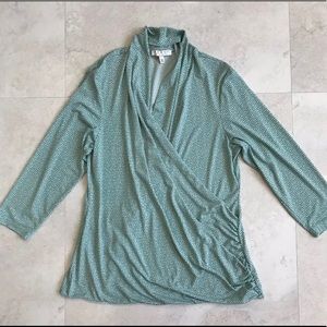 Chaus New York Top in Womens XL Aqua Career Casual